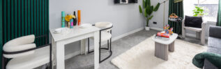 lounde with tv and dinning area
